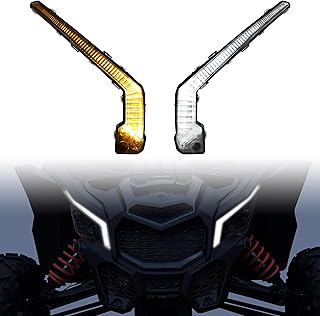 LDETXY Front Signature Light for Can Am Maverick X3, LED Turn Signal Light DRL with Flashing Light Fang Lights for Can-Am Maverick X3 XDS XRS Max Turbo R Trail Sport 2018-2023 Accessories