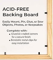 Vista 6 de Caja de sombra pequeña marrón oscuro de 4 x 4 pulgadas, marco de madera con parte trasera blanca sin ácidos, acrílico UV y accesorios para colgar