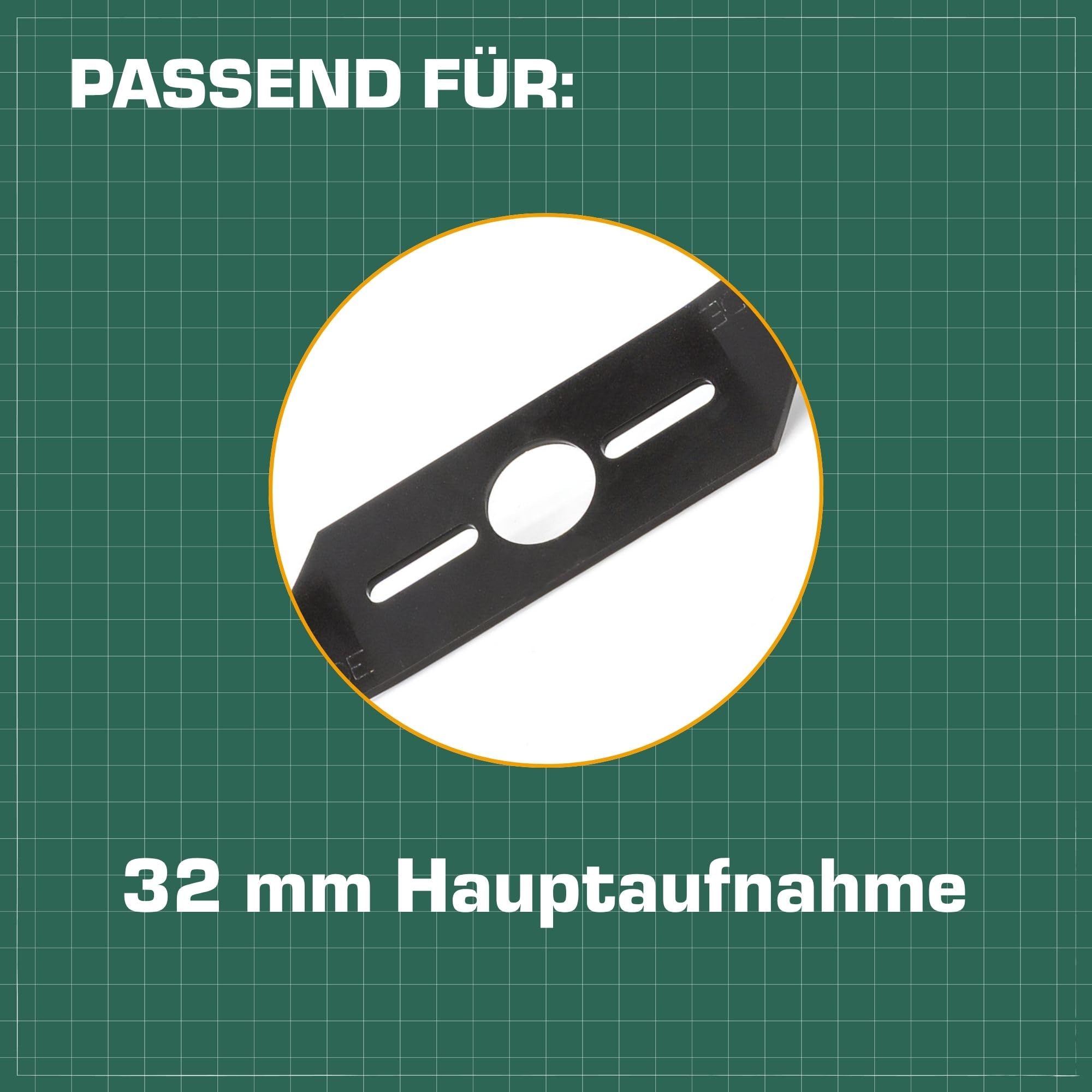 SECURA Vertikutierer Kit - Messer Kraftharke für Benzin Rasenmäher ab 41cm Mähbreite runde Messeraufnahme