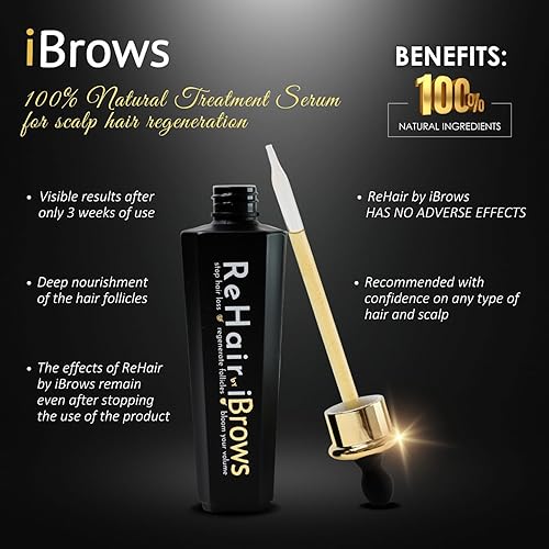 Miniatura 4 de ReHair by iBrows - Suero de crecimiento del cabello - Suero de lujo para cabello dañado - Anti pérdida de cabello - Regulador de sebo -