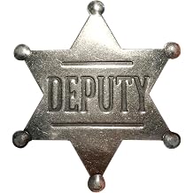 Sheriff Badges Police Badge Gold Deputy Silver Sheriff Pins Metal Sheriff Badge for Women Men and Adult Cowboy Party Decoration, Western Cowboy Police Vest Pin