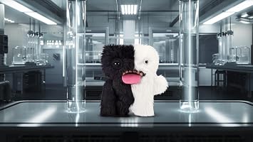 Fuggler Misfit Monsters 23 cm Series 1 by Zuru, Funny Ugly Monster Plush Toy (Wide Eyed & Oogah Boogah - Black & White)