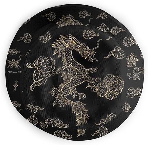 Miniatura 4 de Sombrero de pescador grande de dragón con diseño de bestia mítica antigua, sombrero de pesca para el sol, protección para la playa, sombrero de