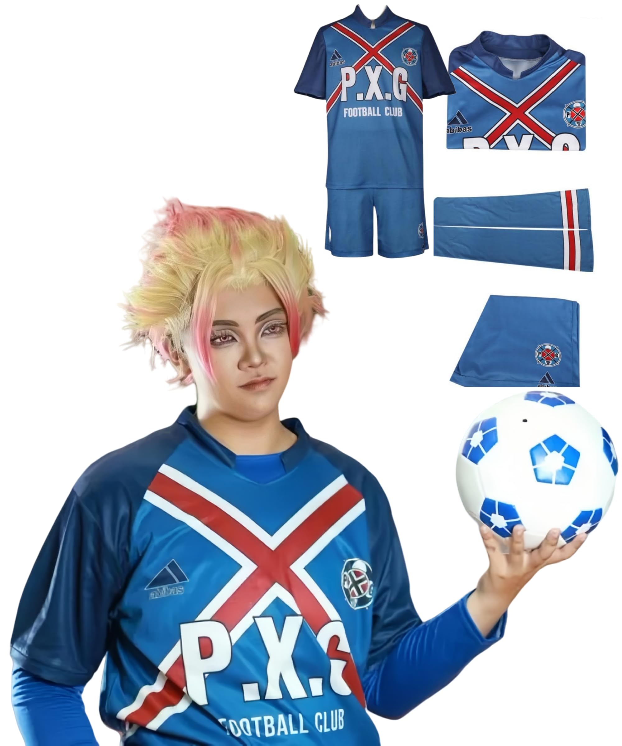 Blue Lock Cosplay Jersey, Isagi Yoichi Chigiri Hyoma Cosplay Shirt Costume, Anime Football Jersey Sportwear for Halloween