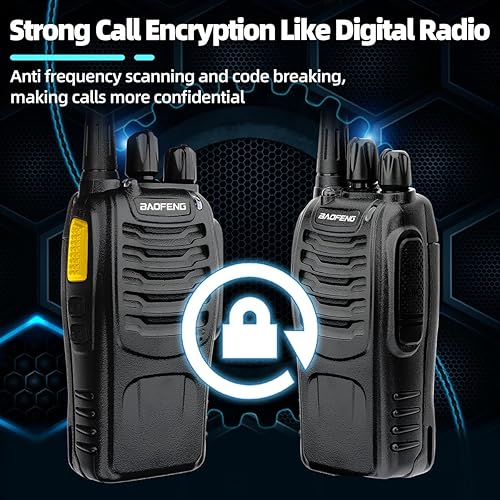 Miniatura 4 de Baofeng Walkie Talkies de largo alcance para adultos con auriculares, Walkie Talkie recargable, radio bidireccional cifrada de mano Walky Talky con