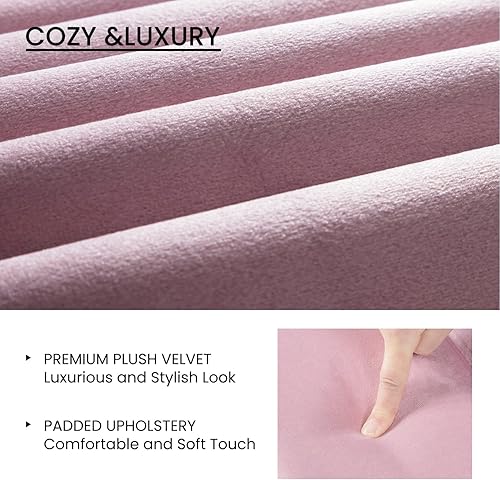 Miniatura 85 de SHA CERLIN Marco de cama matrimonial/plataforma tapizada de terciopelo con cabecero, soporte de listones de madera resistente, base de colchón, no