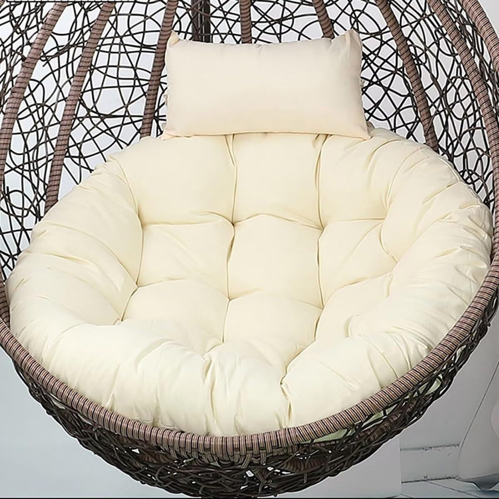 Coussin pour chaise suspendue lavable pour remplacer une assise usée et inconfortable