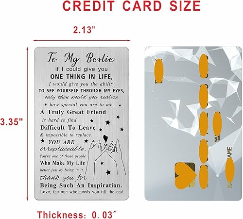 Miniatura 2 de Gezxin Tarjeta de mejor amiga para mujeres y mujeres, tarjeta de cumpleaños de amistad, regalo para mi mejor amiga para adolescentes, regalos de