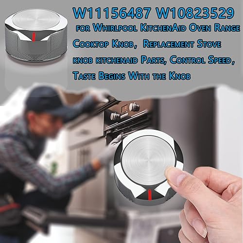 Miniatura 6 de W11156487 W10823529 para horno de cocina Whirlpool Rango de cocina Perilla de estufa, piezas de repuesto de la perilla superior de la estufa de gas,