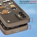 Pikkme Back Cover for Tecno Spark 7 / 7T | 3D Bear Silicone Cute & Fun Coffee Cartoon | Full Body Protection Bumper Case (Brown) gallery image