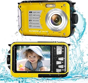 防水防塵・自撮り可能デジタルカメラ Amazon | 防水カメラ 1080P 30MP 自撮可能 防水デジカメ 動画＆写真 16