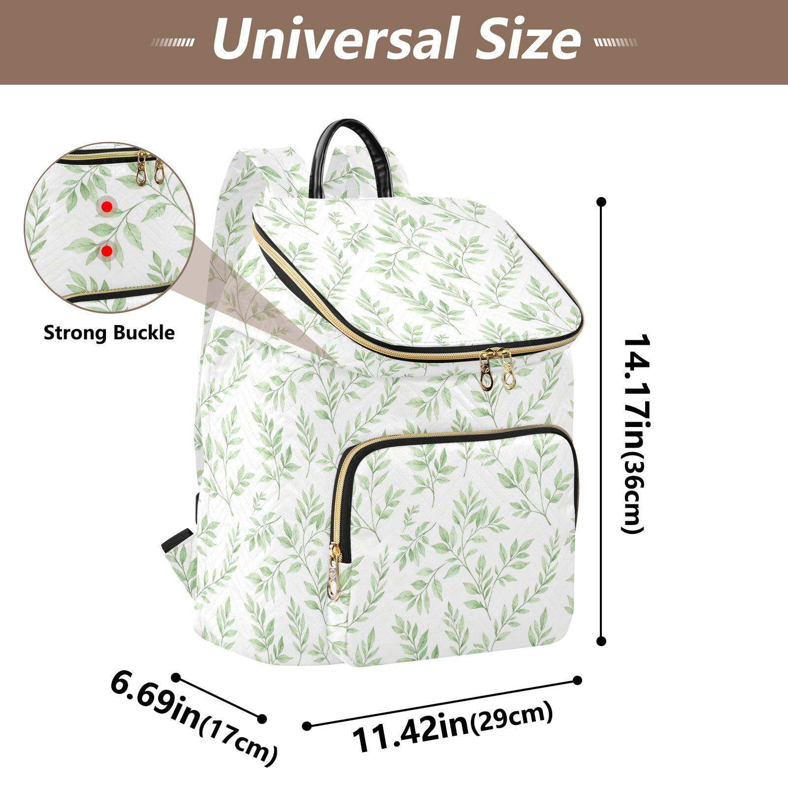 Zaino da 15L alla moda per le donne borsa versatile leggera | Resistente tessuto trapuntato trasformabile silhouette multi cerniera stoccaggio per le signore viaggio shopping sport