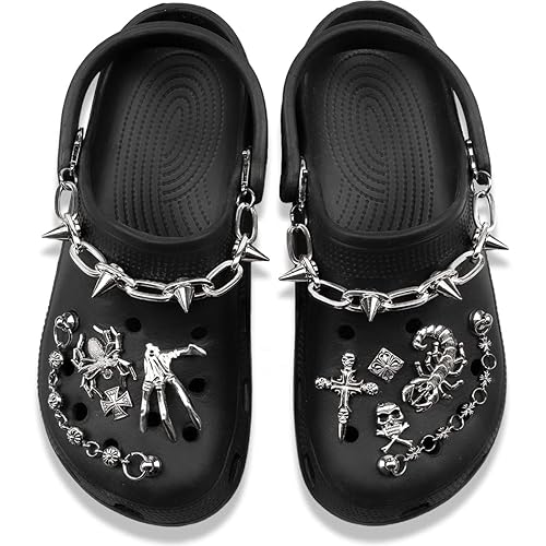 Goth Shoe Charms Goth Emo Accessories Punk Rivets Shoe Charms Y2K Shoe Shoe Decoration - 03
