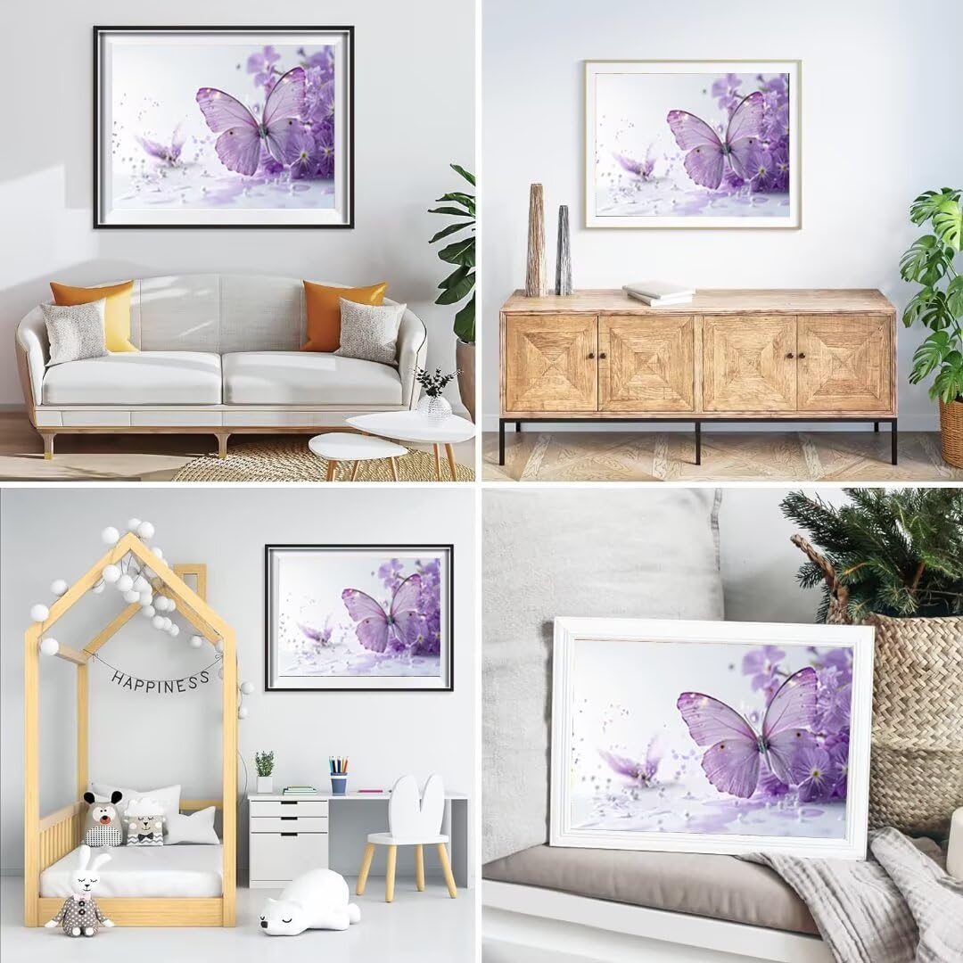 5D Motyl Diament Malarstwo Zestaw dla dorosłych, DIY Zestawy do malowania diamentami Diament, Pełne zestawy artystyczne, Square Rhinestone Ścieg krzyżykowy Malarstwo dla dorosłych Początkujący Wystrój