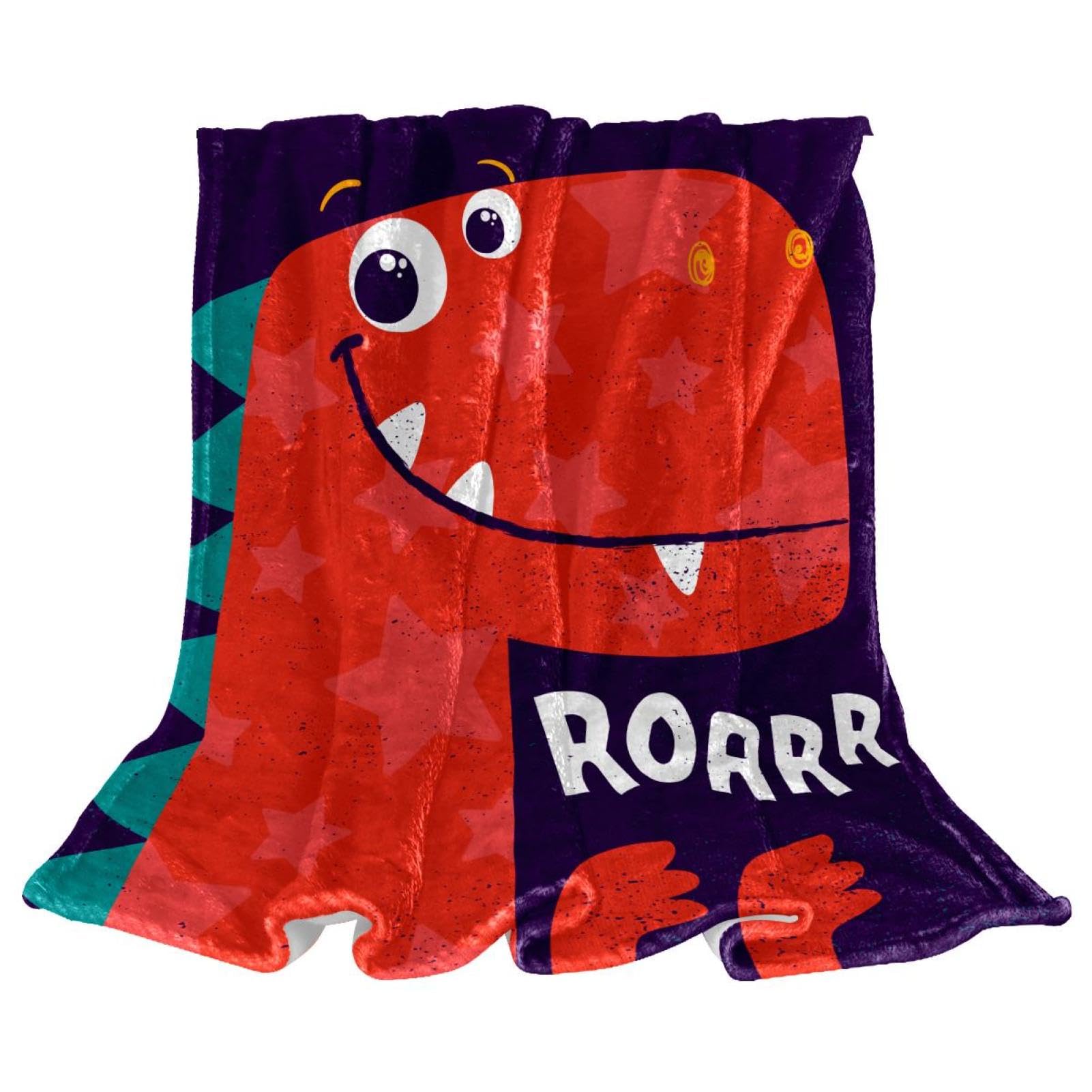 Couverture polaire dinosaure pour lits et canapés plaid chaud de salon 150x200cm