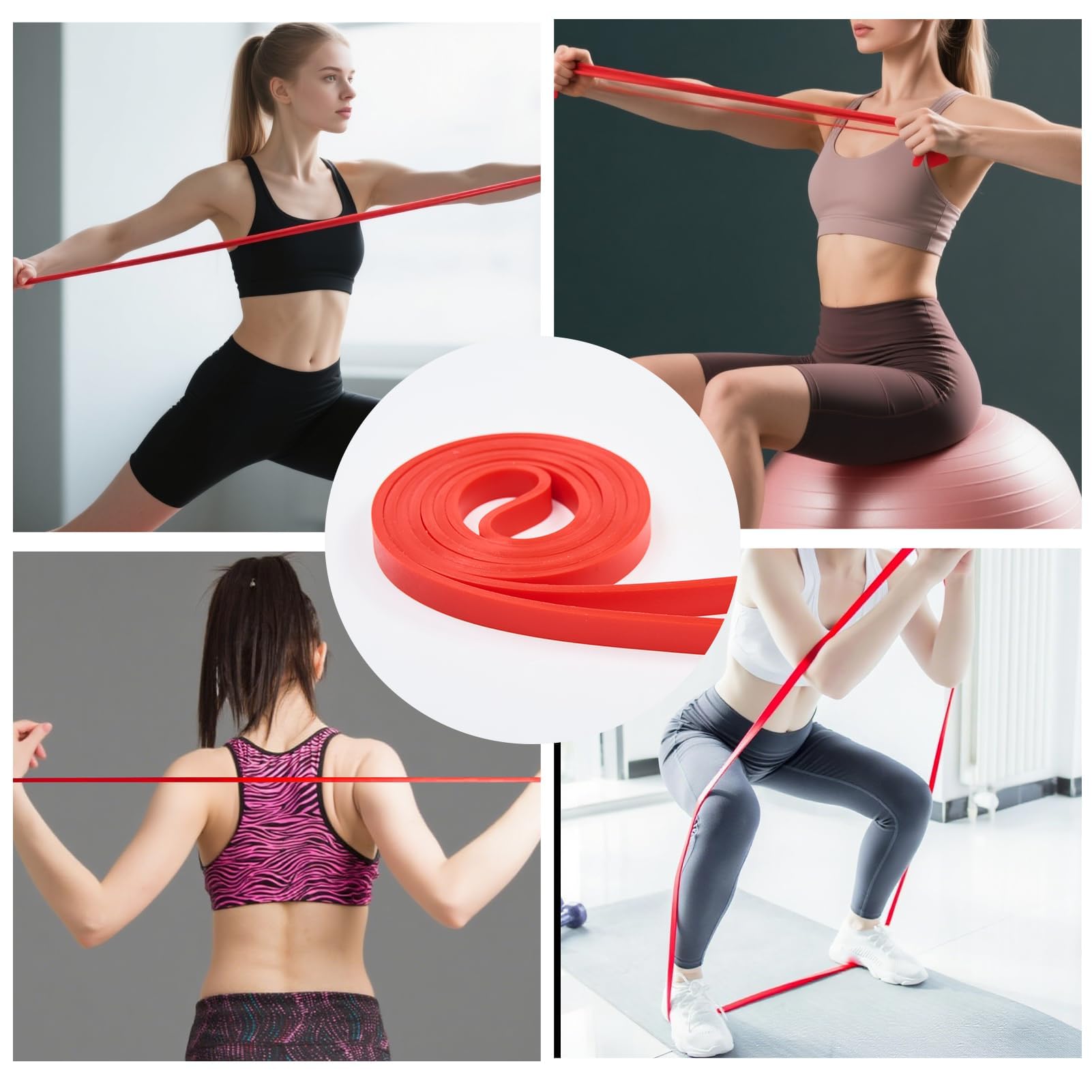2 PCS Musculation, 5-15lb & 15-35lb Ensemble pour Entraînement Pilates, Yoga, Stretching, Rééducation Physique et Élastique Musculation Traction