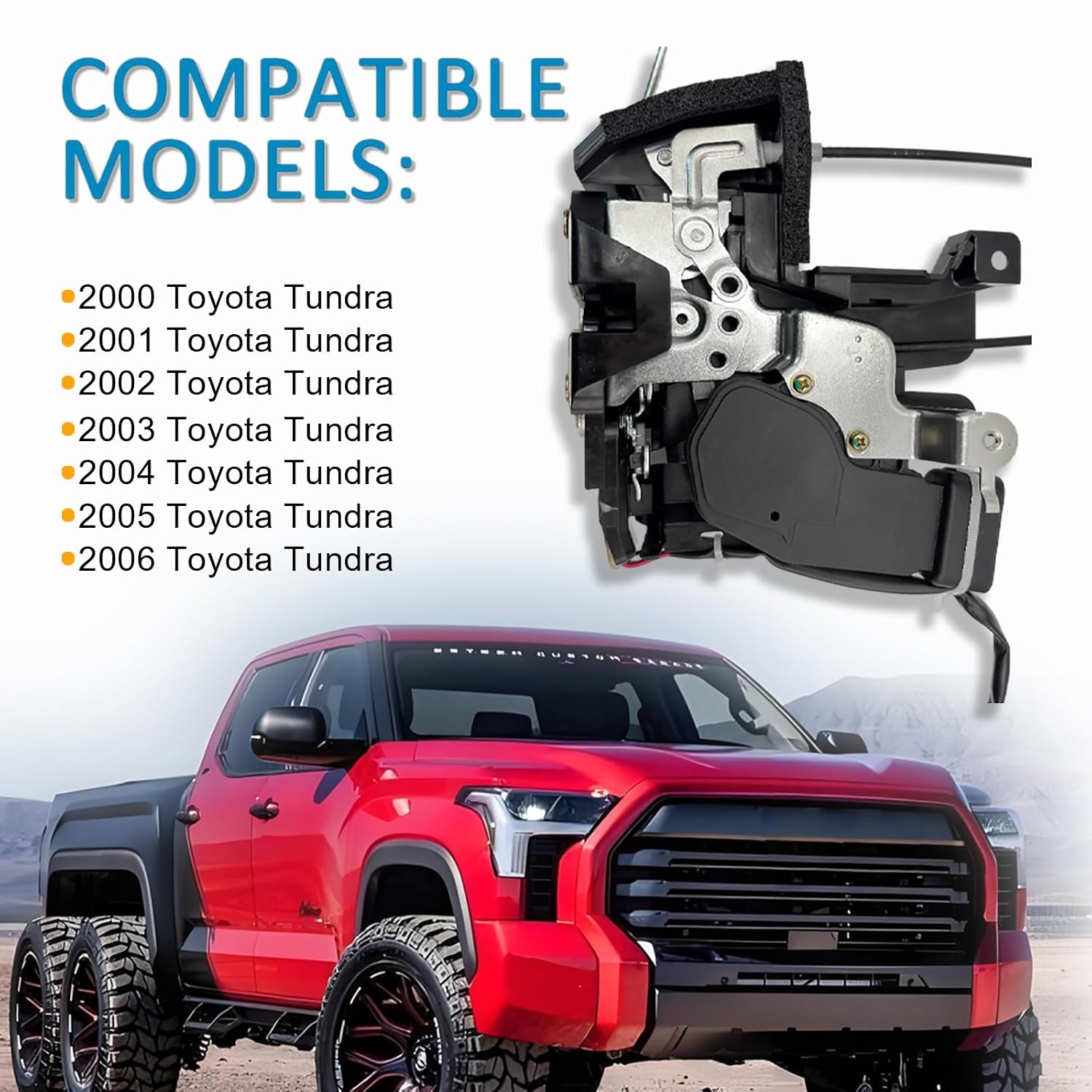 Front Left Driver Side Door Lock Actuator Assembly Replacement for 69040-0C010 Fits for 2000-2006 Toyota Tundra Door Latch Actuator