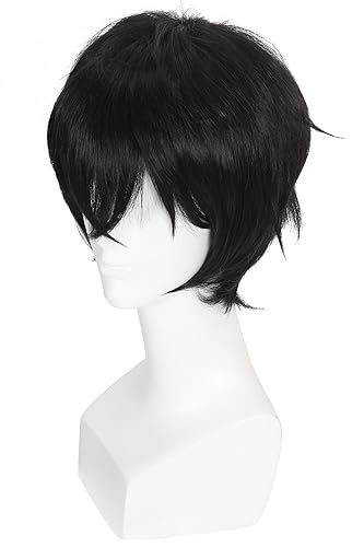 Miniatura 3 de Peluca sintética de pelo corto estilo anime Nuoqi