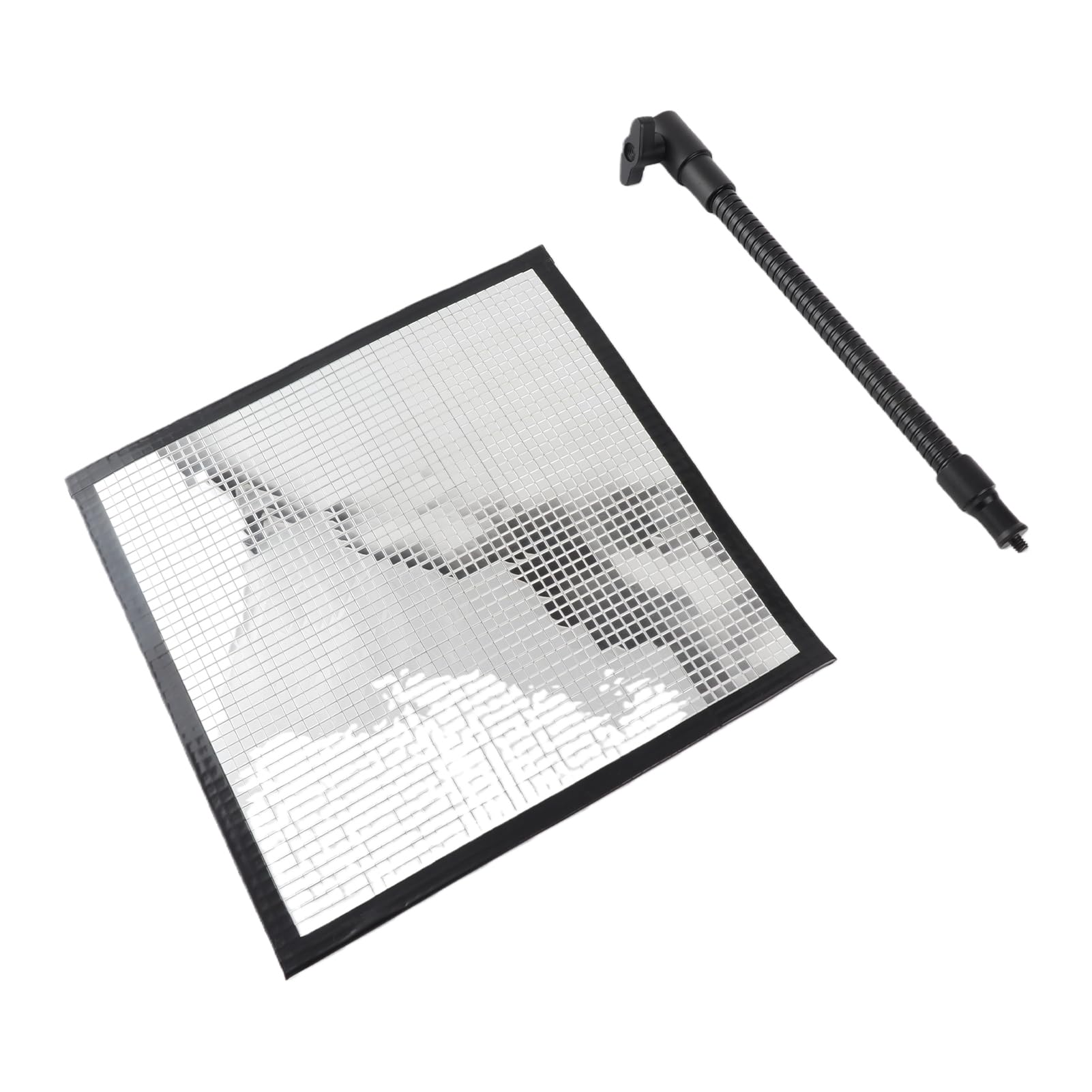 SIXRUN Riflettore di Luce per Flussi Ottici, Pannello a Specchio in Alluminio PC MCPET, 9,4 X 9,4 Pollici con Griglia da 0,2 X 0,2 Pollici, Riflettore Modellante la Luce per Riprese di Prodotti