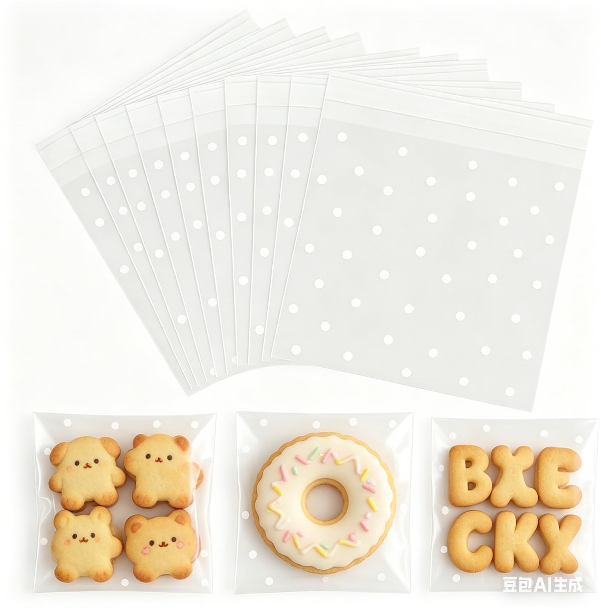 Self-Seal Translucent Cookie Bags for Sweets, Chocolates, Candy And Biscuits