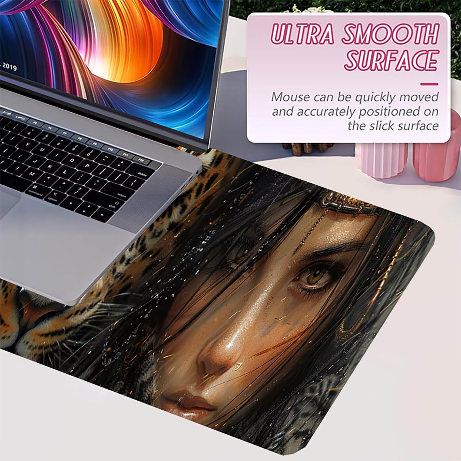 Tappetino Mouse XXL 1500 x 800 mm, Tappetino Mouse Donna, Gaming Mousepad Migliorare la Velocità e la Precisione, Mouse Pad con Base in Gomma Antiscivolo, Ufficio Accessori Gaming, Verde Y-3569
