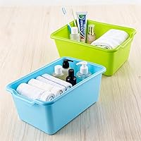 Vista 5 de 16 cubos de plástico a granel para organización del hogar, cubos apilables frontales para libros, contenedores de almacenamiento de juguetes