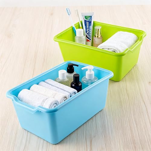 Miniatura 5 de 16 cubos de plástico a granel para organización del hogar, cubos apilables frontales para libros, contenedores de almacenamiento de juguetes,