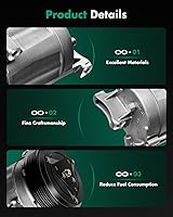 Vista 6 de SCITOO Compresor de CA apto para Chevrolet para Equinox 2.4L 2010-2011, compresor de aire acondicionado apto para GMC para Terrain 2.4L 2002-2011 CO