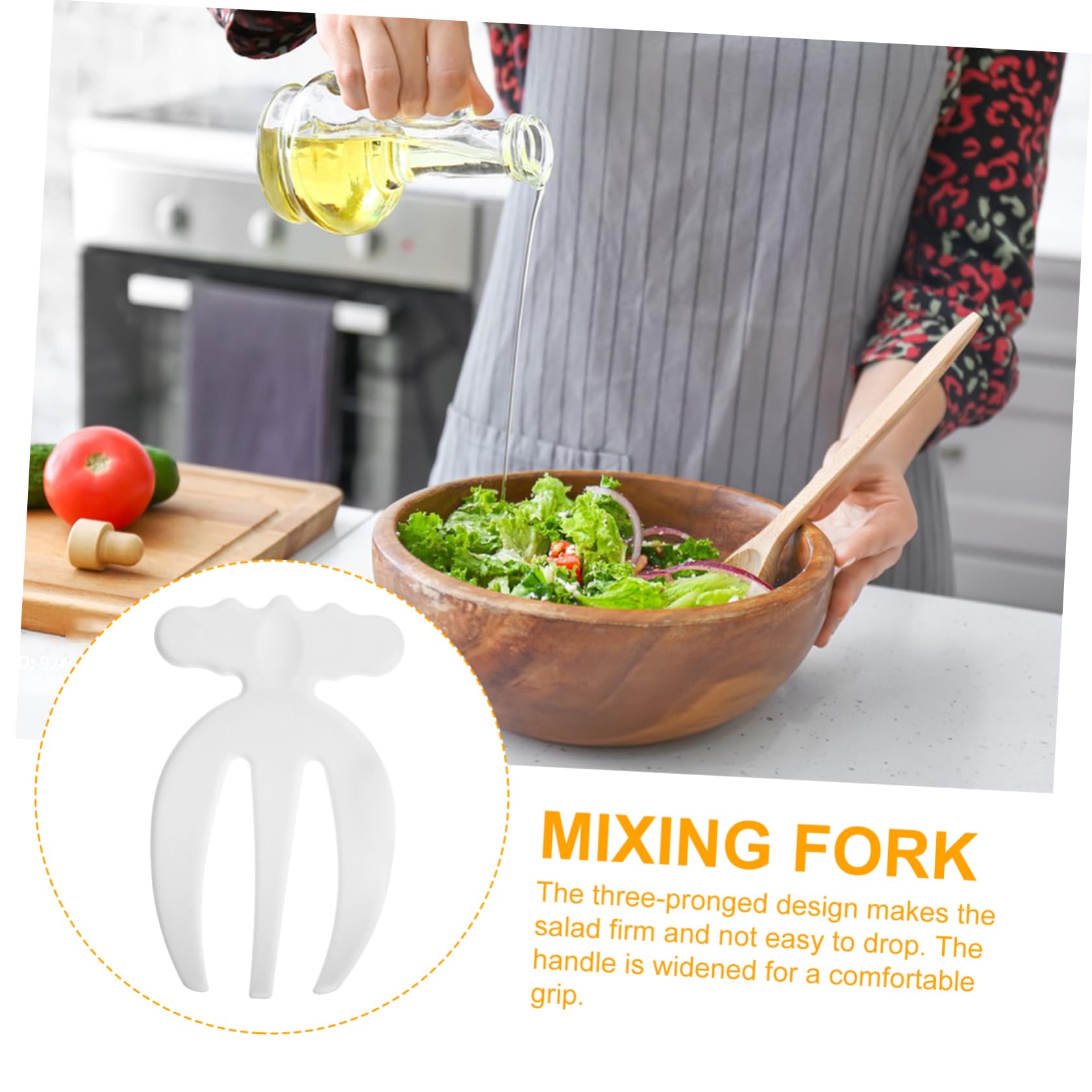 Garneck Set of 2 Salad Mixing Claws Short Handle Salad Forks Stylish and Practical for