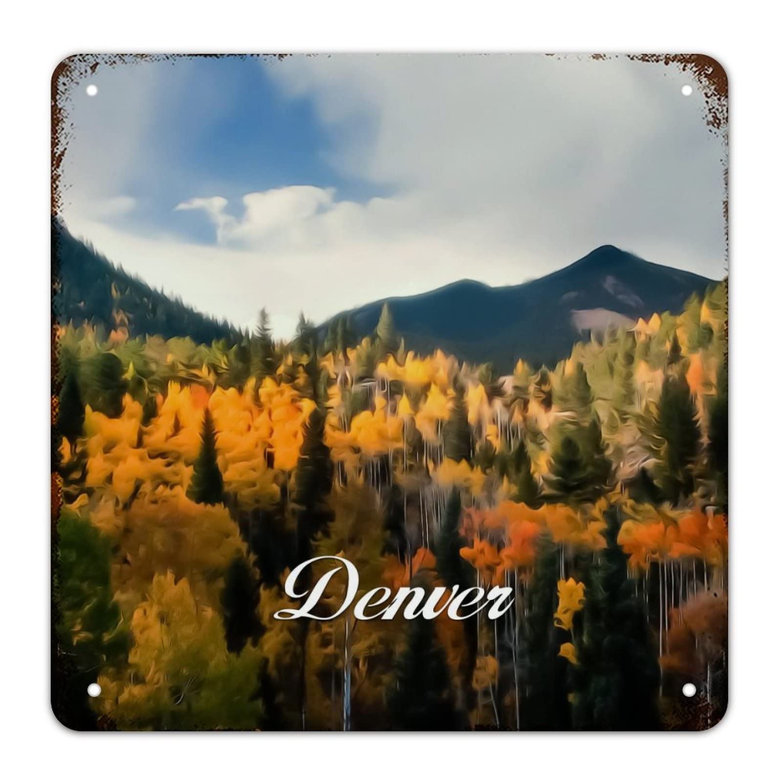 Voyage en métal Denver USA : l'art mural rétro idéal à offrir