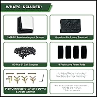 Vista 3 de DIY Golf Simulator Enclosure - Easy-Setup Golf Simulators for Home - Includes SIGPRO Premium Impact Golf Screen, Enclosure Surround, Protective Foam
