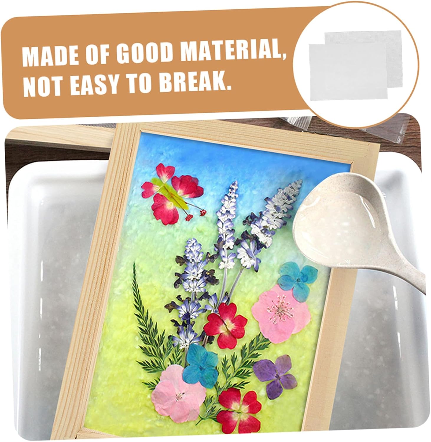 Gadpiparty 10sets Handicraft Mesh Cloth for Paper Making DIY Paper Making Screen Kit