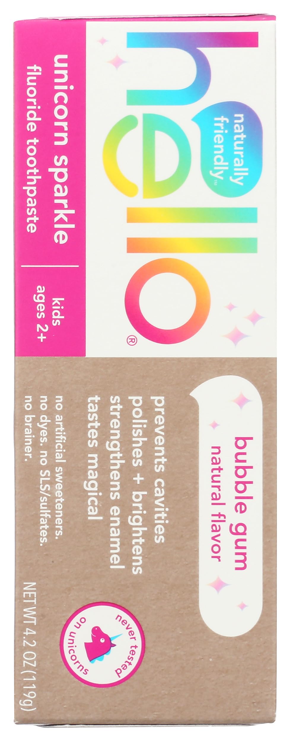 Condition photo showing New/Like New for HELLO Bubblegum Unicorn Sparkle Toothpaste for Kids, 4.2 OZ