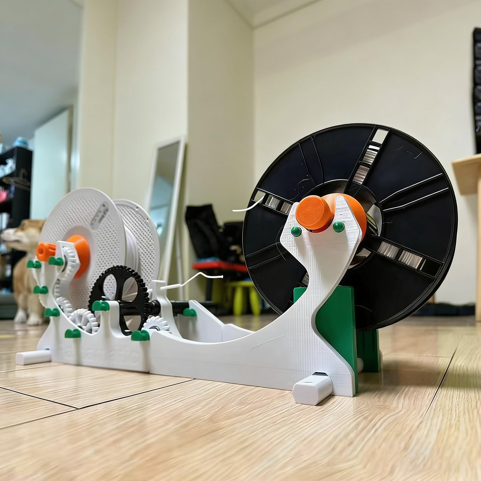 Bobinadora de filamento de impresión 3D, rebobinadora eléctrica para bobinado uniforme de filamento, alta eficiencia y precisión para entusiastas de la impresión