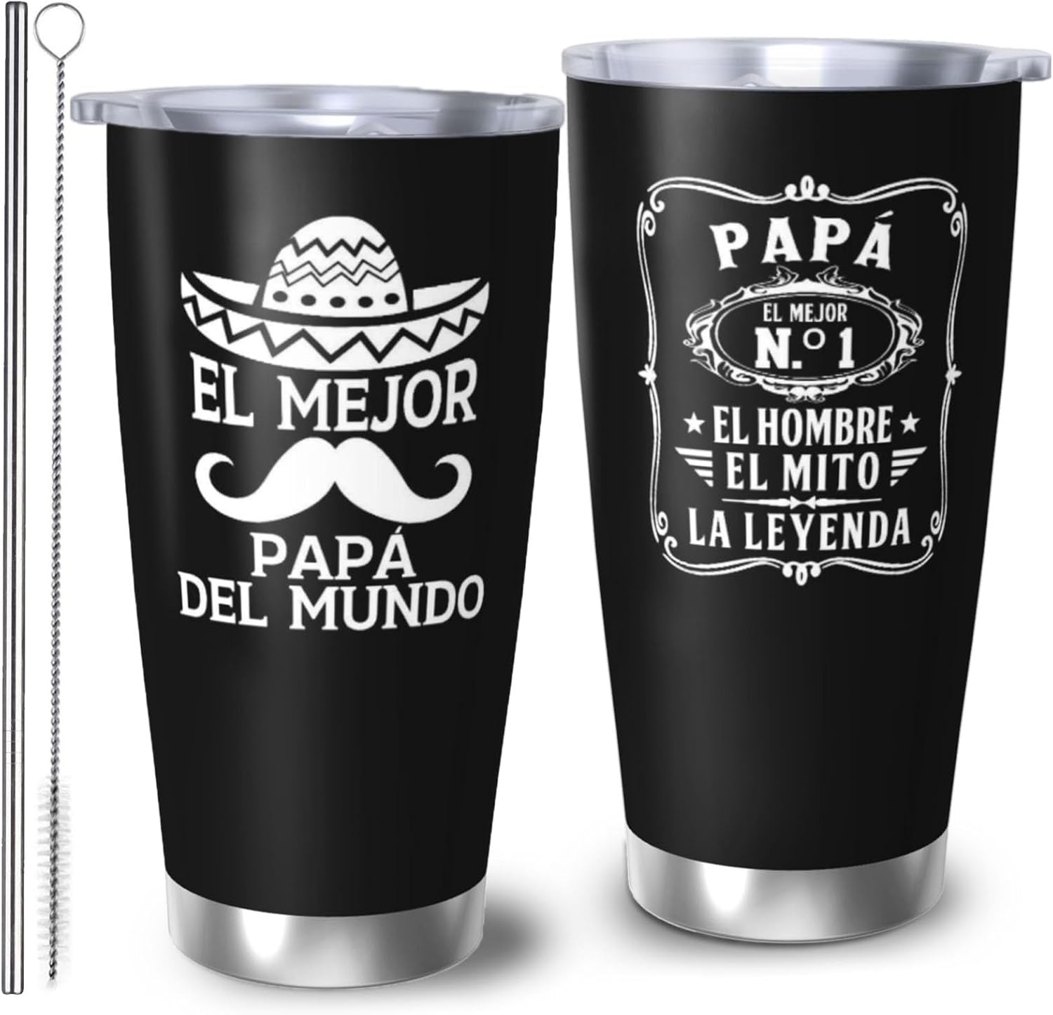 Papá Tumblers for Men, Papa Gifts In Spanish Coffee Mugs, Papa Gift Tumbler 20oz Coffee Mug, Regalos Para Papá De Cumpleaños, Dad Birthday Gift Spanish
