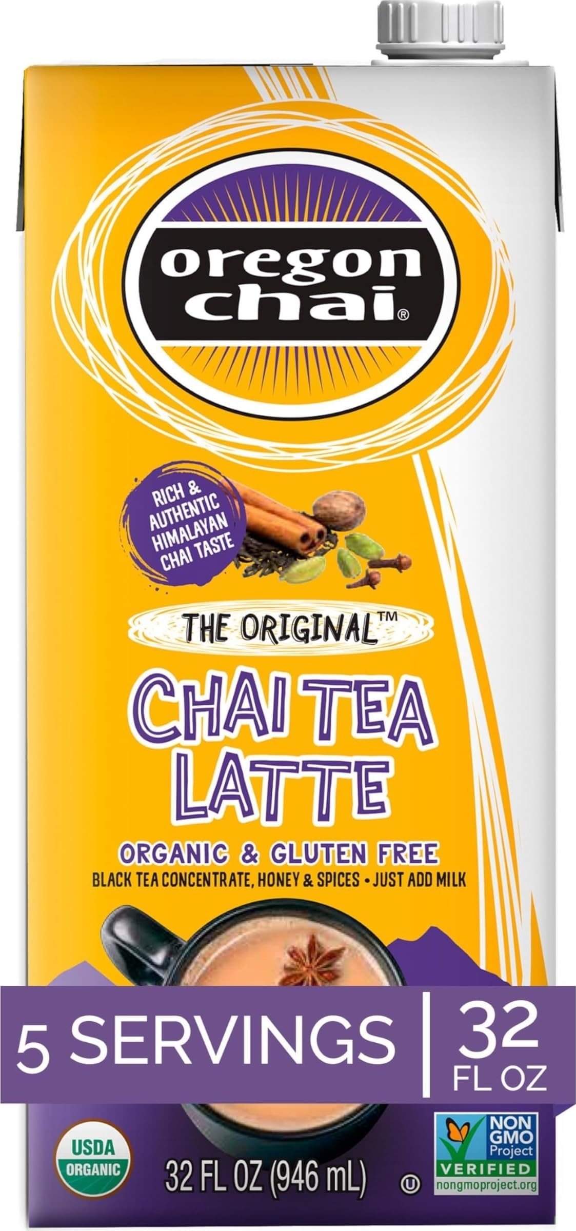 Oregon Chai Original Chai Concentrate, 32 Fluid Ounce (Pack of 1)