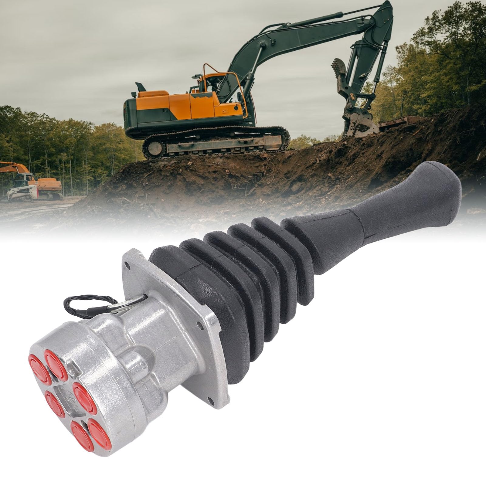 Cocoarm Kontroler Joysticka Koparka ze Stali Stopowej Joystick Uchwyt Operacyjny Drążek Sterujący dla EC210 EC290, Precyzyjne Sterowanie, Ergonomiczny Uchwyt, Stabilna wydajność dla Operatorów Koparek
