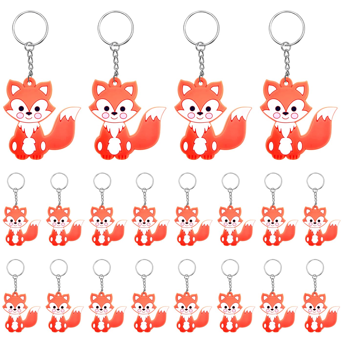 MEIYIFAN 30 Pezzi Mini Portachiavi,Portachiavi con Animali dei Cartoni Animati,Porta Chiavi Idea Bomboniera,Regali dei Bambini Premio,per Bambine Ragazze Regalo Festa Compleanno Bomboniere