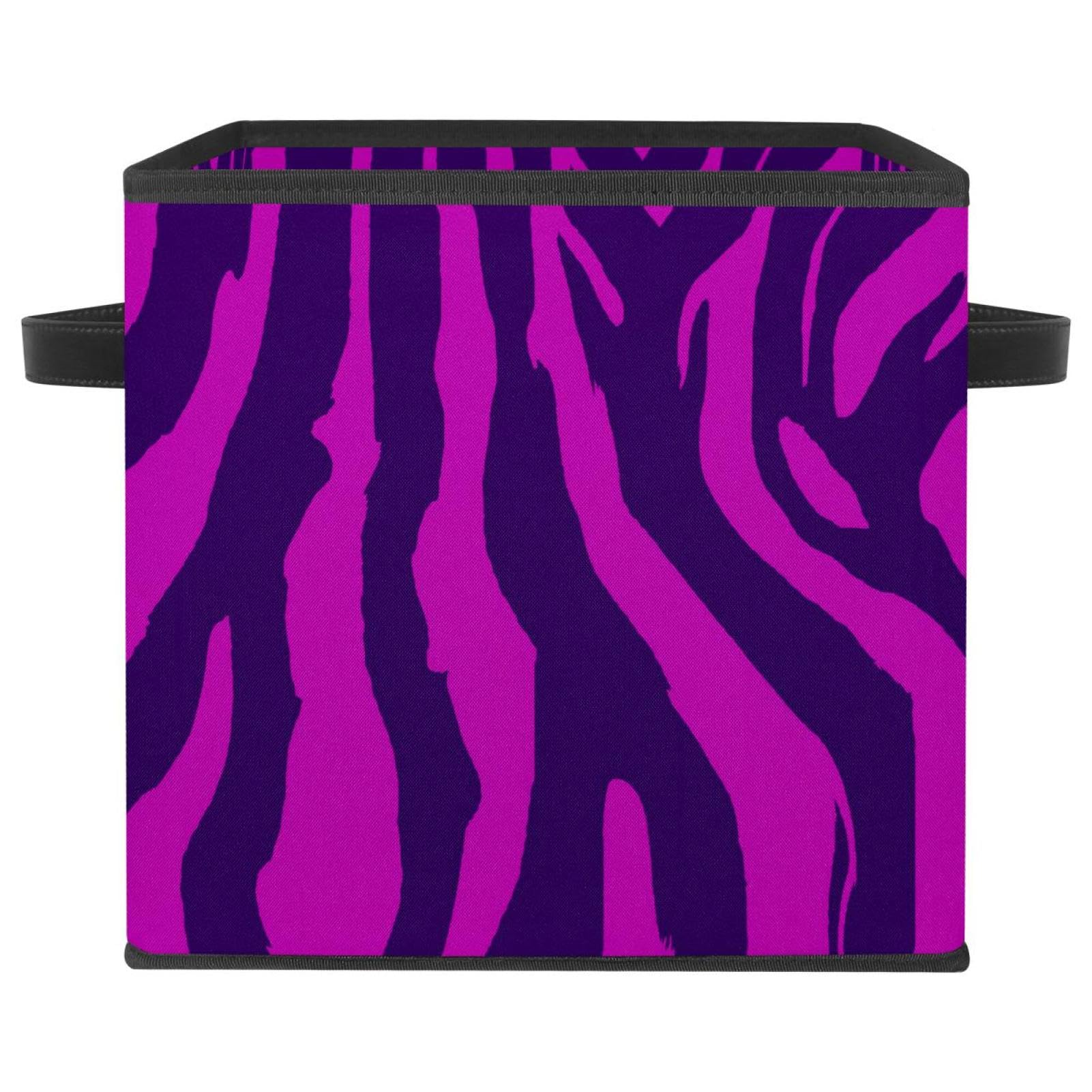 Boîte de rangement pliable en tissu pour chambre - Tigre violet