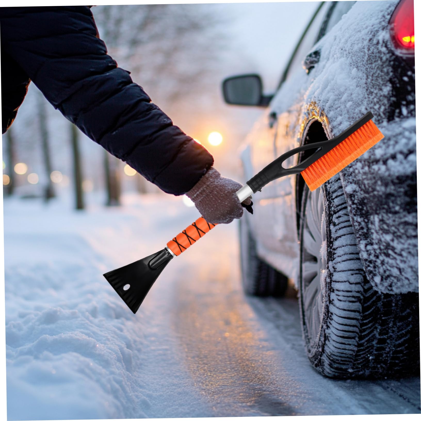 Luxshiny 2pezzi Raschietto per Neve Estensibile Strumento di Rimozione Ghiaccio per Parabrezza e Finestrini Pala Neve Auto Multiuso Facile da Trasportare e Adatto Diversi Veicoli