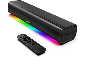 16-Inch Sound Bar with Impressive Bass, Bluetooth Connectivity, and Dynamic Lights
