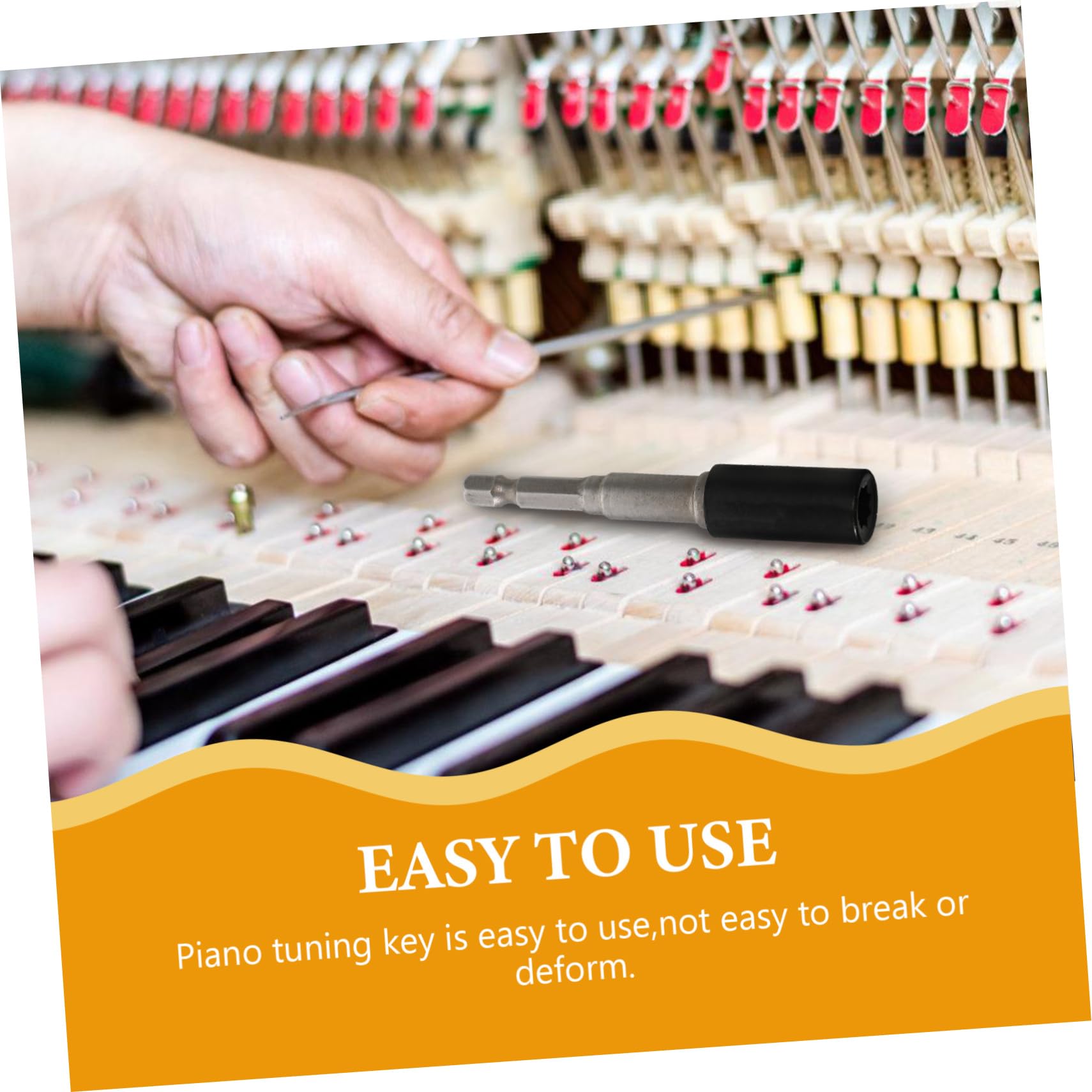 Chiave in Acciaio Manganese e Plastica Professionale per Accordatura Pianoforte Strumento Preciso per Pin di Accordatura, Kit per Appassionati e Professionisti