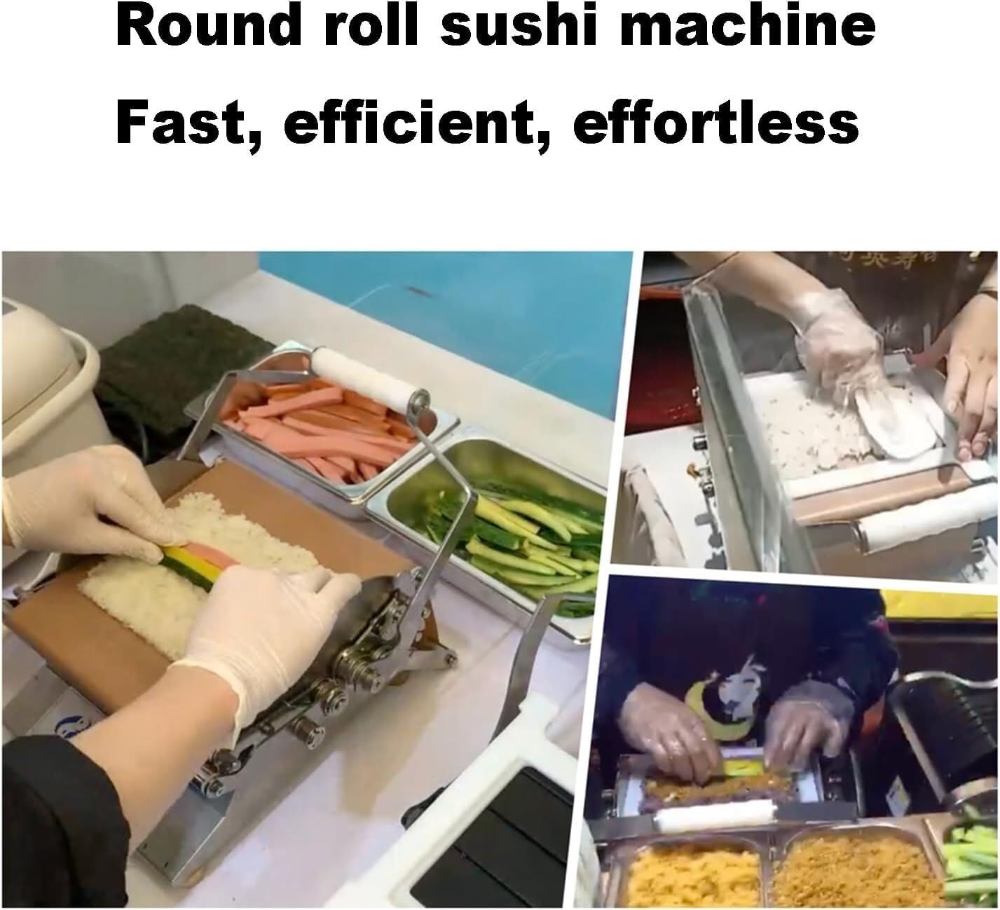 Maszyna do formowania rolek sushi, okrągła maszyna do formowania rolek ryżowych, bambusowa mata do zwijania sushi, ręczna forma do sushi do użytku domowego i komercyjnego