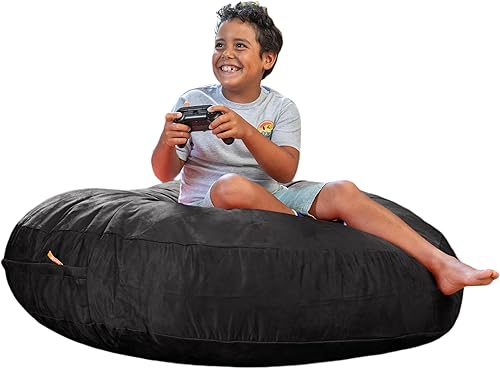 Miniatura 53 de Jaxx Cocoon - Puf de 4 pies y almohadilla de choque, color carbón Carbón vegetal,Agua,Negro -,Azul (Arándano),Camello,Chocolate,Fucsia,Lima,Color