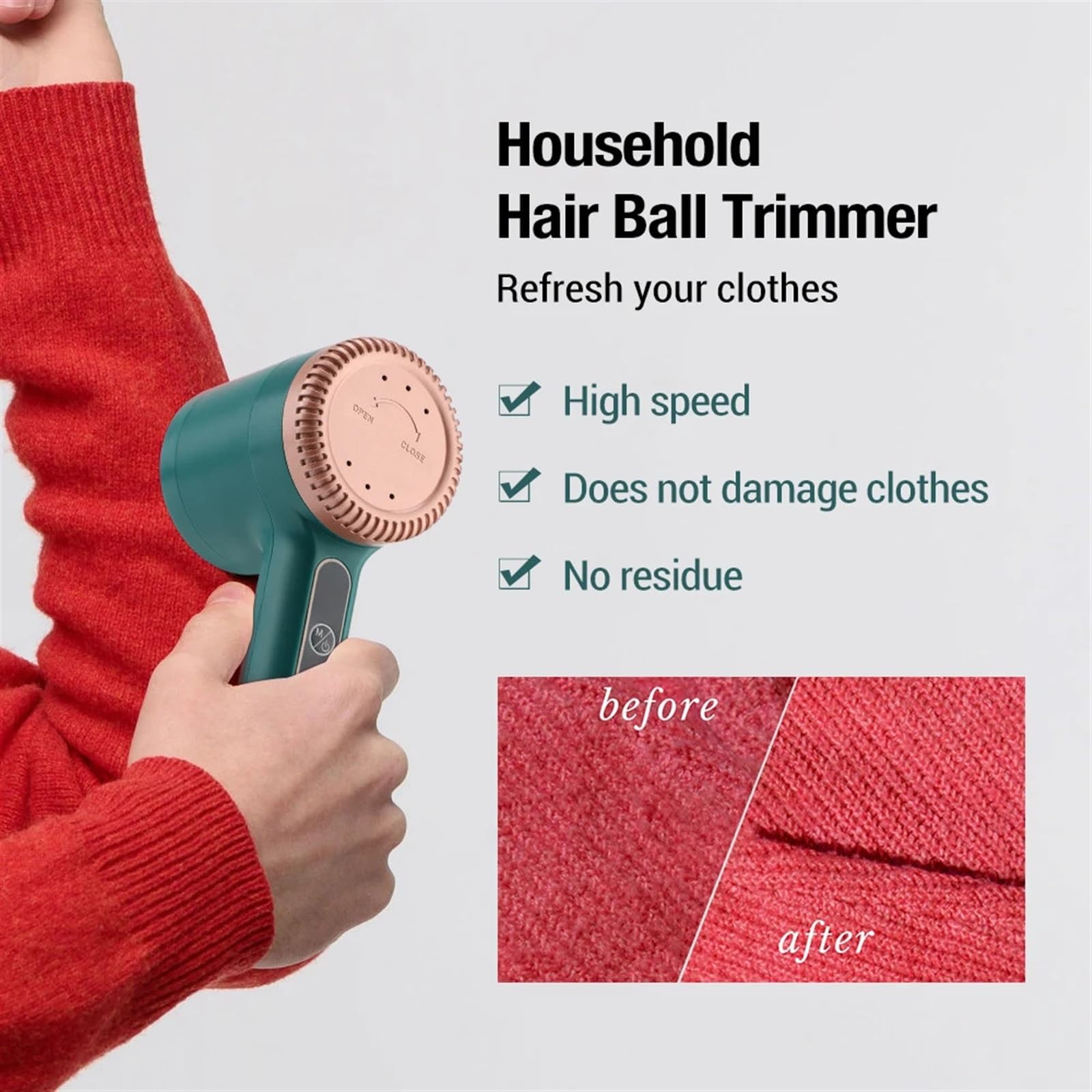 Levapelucchi Elettrico Levapelucchi elettrico portatile for pellet for indumenti Rimozione di palline for capelli Abiti ricaricabili Rasoio for maglioni Abbigliamento in peluche Levapelucchi