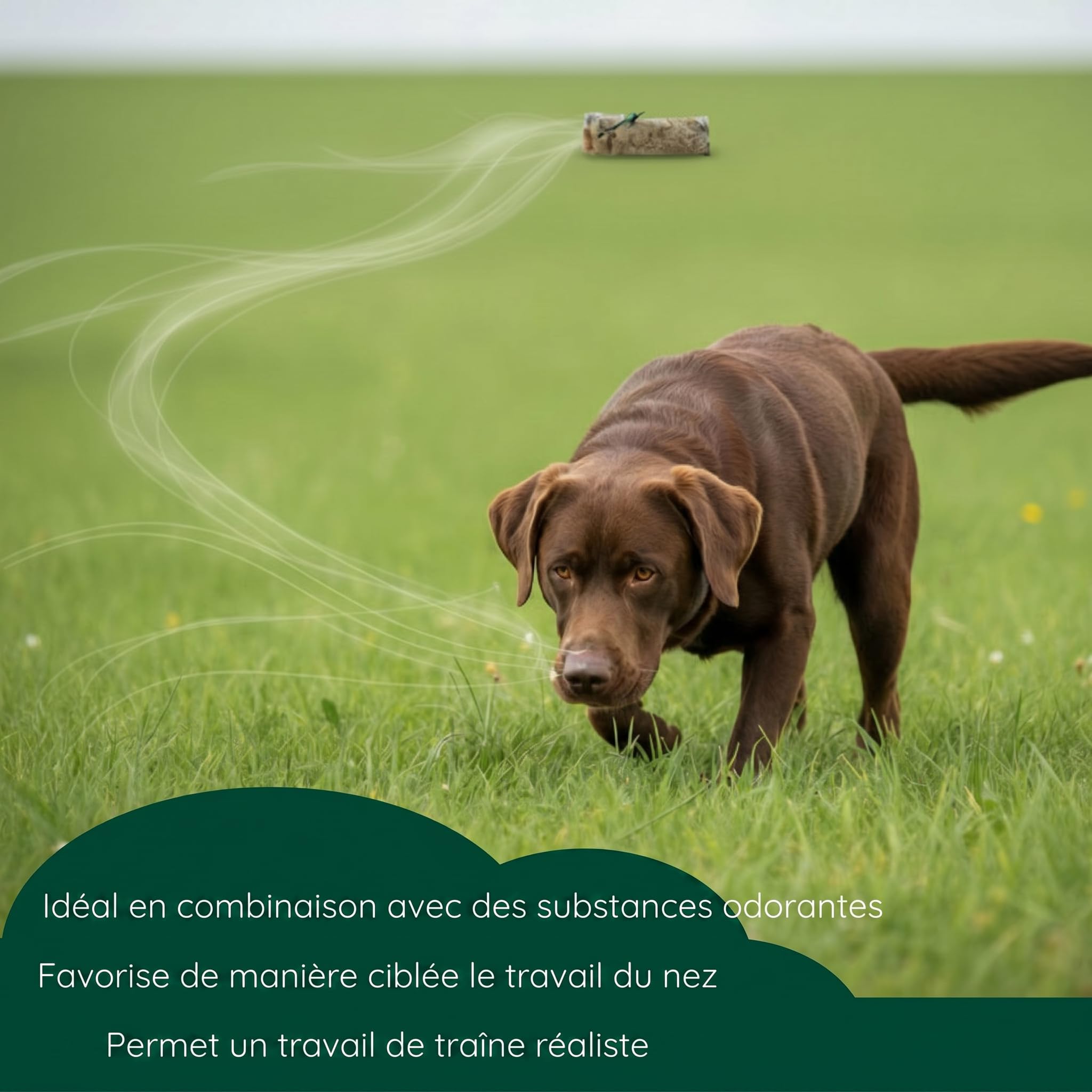 ROMNEYS Mannequin de lapin | Mannequin standard 500 g recouvert de véritable fourrure de lapin | Apportel sauvage pour la formation des chiens de chasse