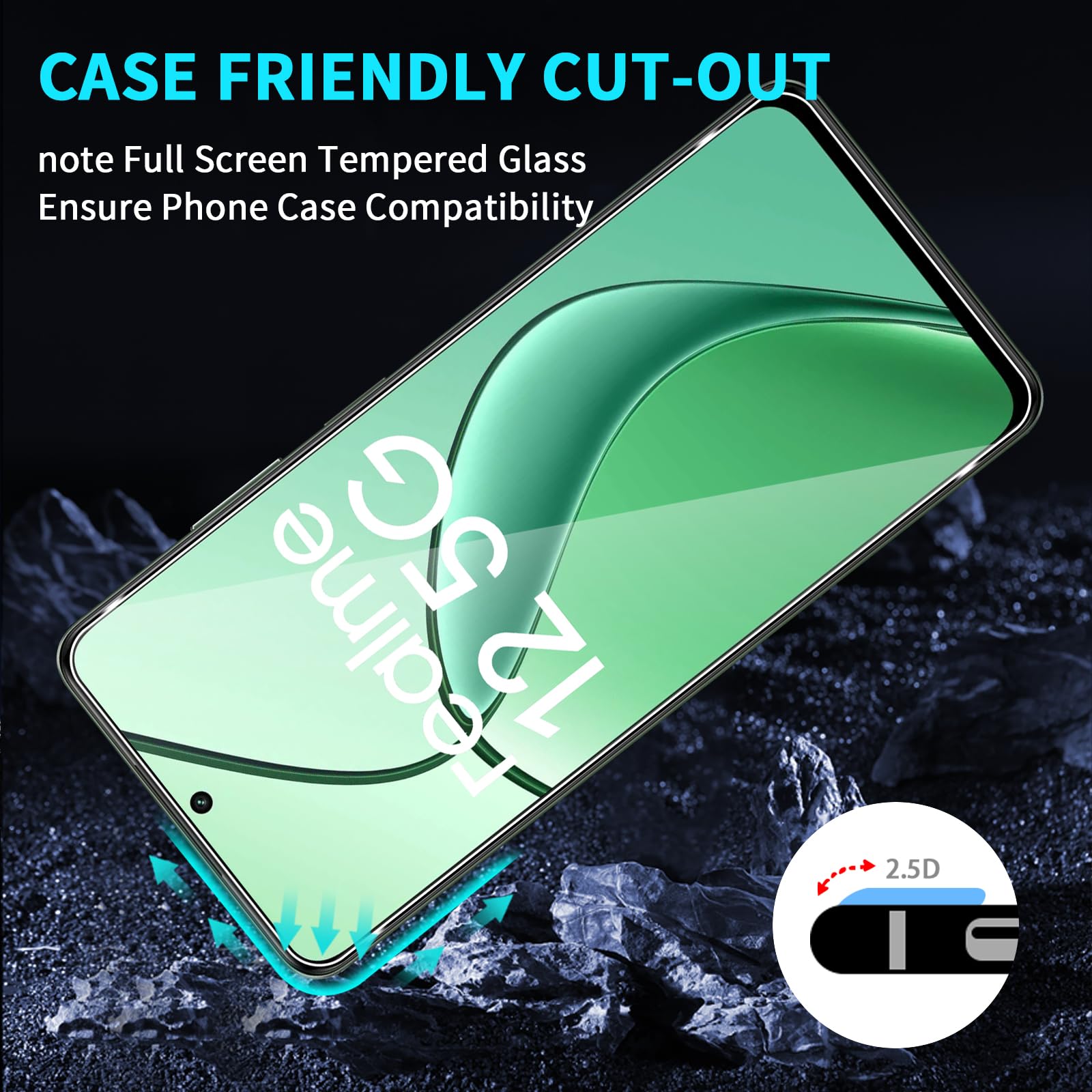Locofun Pellicola Vetro Temperato per Realme 12 Pro/Realme 12 Pro Plus 5G,Pellicola Protettiva e Protezione Lente Fotocamera [2+2 Pezzi], Durezza 9H Anti Graffi Protezione Schermo