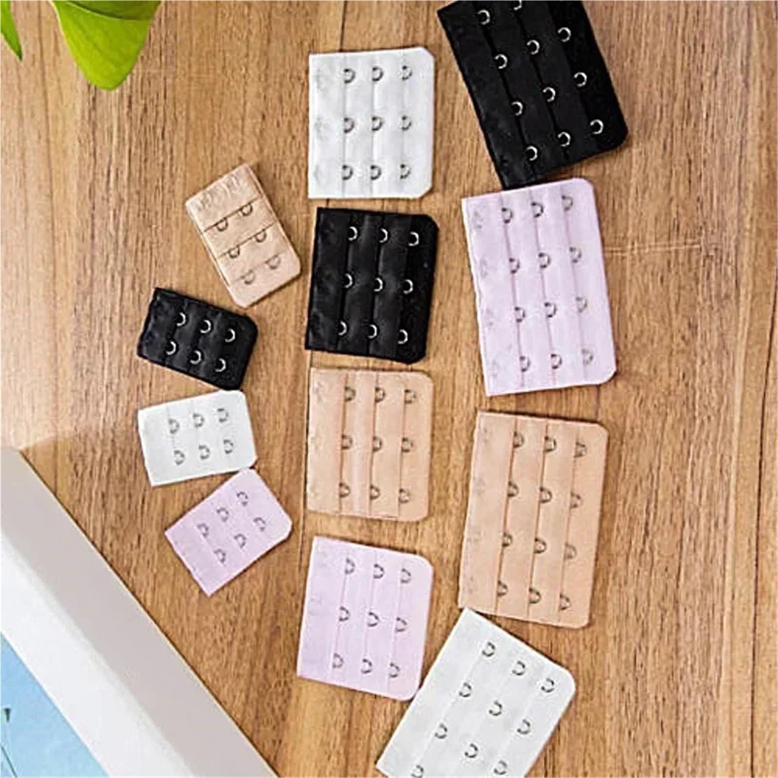 BH-Verlängerung Elastische BH-Verlängerungsgurte for Damen, Verstellbarer Verlängerungs-Hakenclip für Heimwerker(3-3 Black,60PCS)