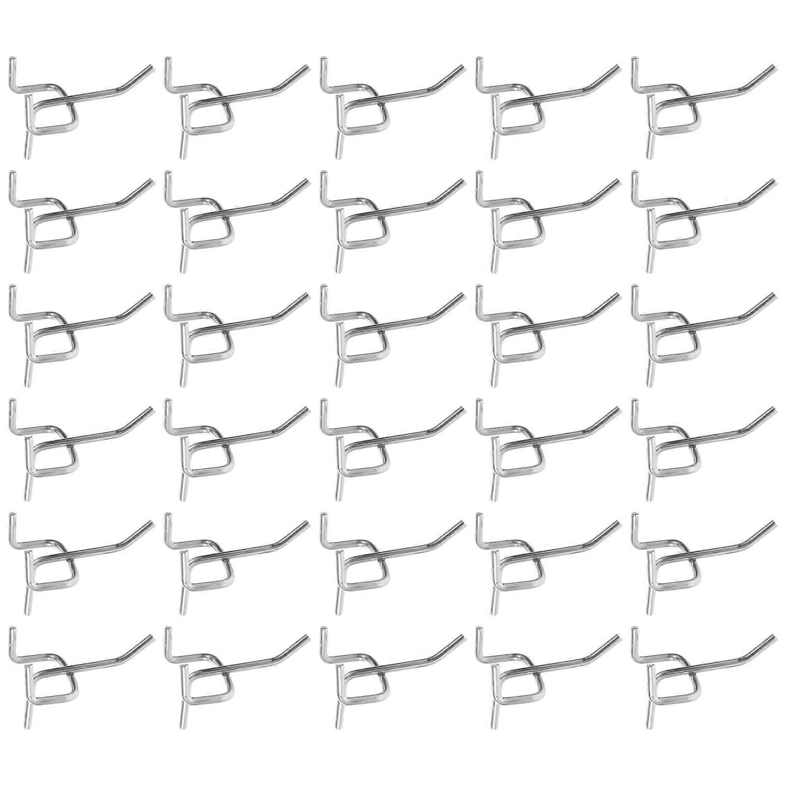 JOYHAPPST 50 Pcs Metal Pegboard Pegboard J Hook Galvanized Pegboard Hook Peg Tool Locks Pegboard Tool Hanger