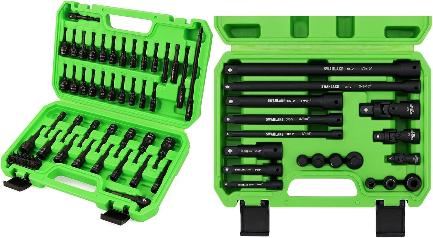 Bundled Products-2 Items: 55PCS Magnetic Nut Driver Set & 18PCS Impact Socket Extension Set